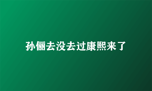 孙俪去没去过康熙来了