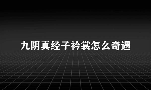 九阴真经子衿裳怎么奇遇