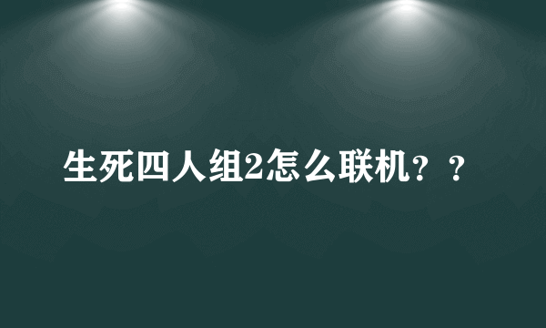 生死四人组2怎么联机？？