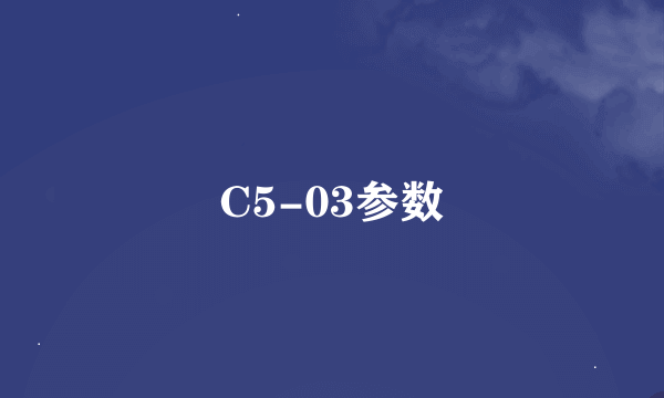 C5-03参数