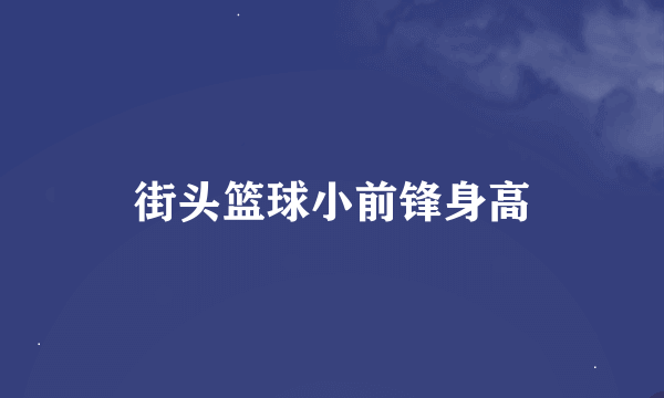 街头篮球小前锋身高