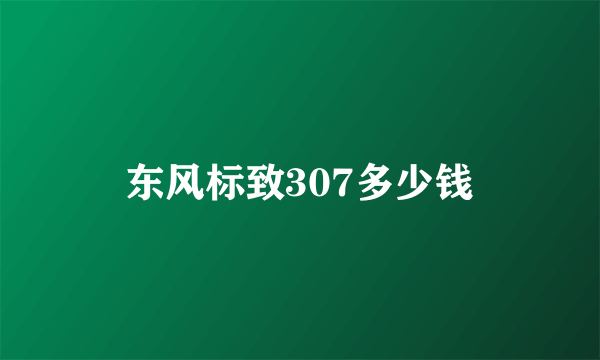 东风标致307多少钱