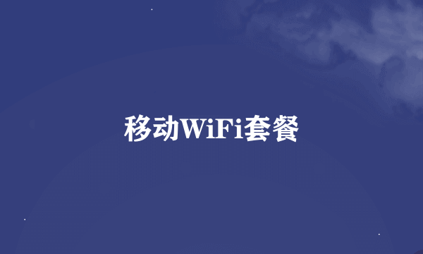 移动WiFi套餐