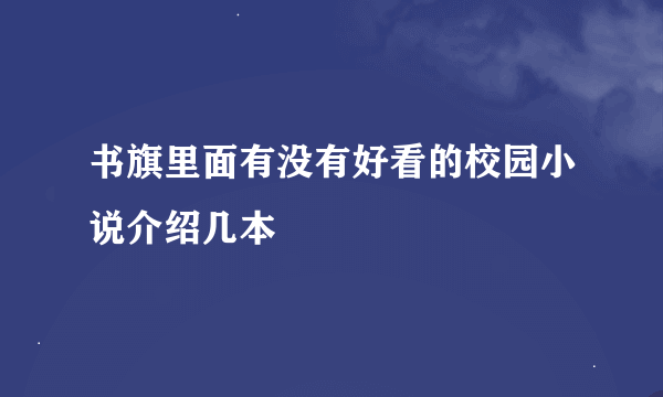 书旗里面有没有好看的校园小说介绍几本