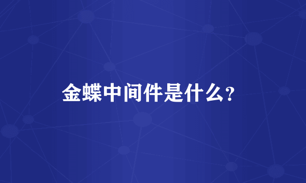 金蝶中间件是什么？