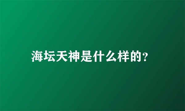 海坛天神是什么样的？