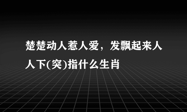 楚楚动人惹人爱，发飘起来人人下(突)指什么生肖