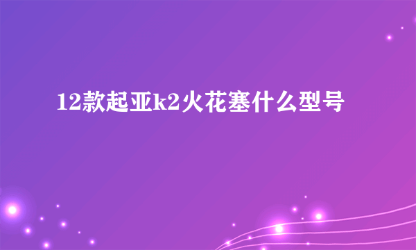 12款起亚k2火花塞什么型号