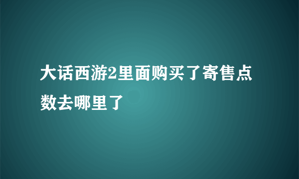 大话西游2里面购买了寄售点数去哪里了