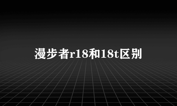 漫步者r18和18t区别