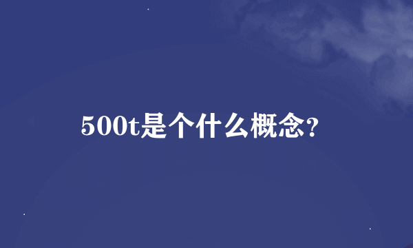 500t是个什么概念？