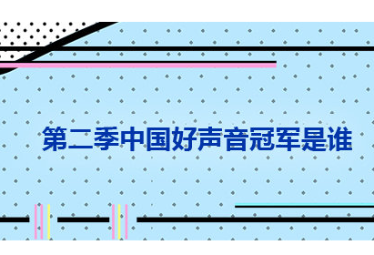 《中国好声音》第二季冠军是谁?？