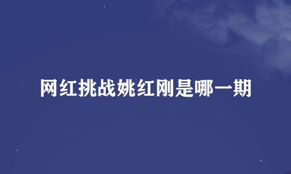 网红挑战姚红刚是哪一期