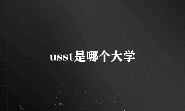 usst是哪个大学