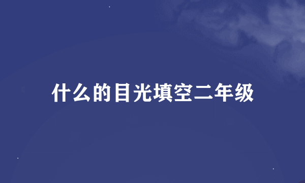 什么的目光填空二年级