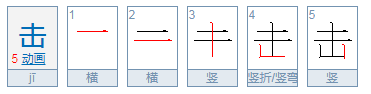 击偏旁部首是什么