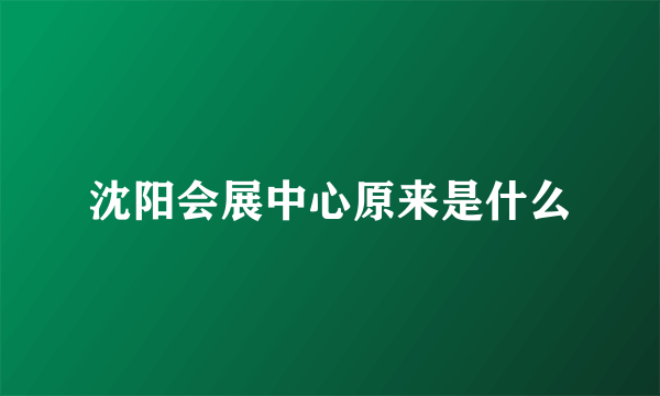 沈阳会展中心原来是什么