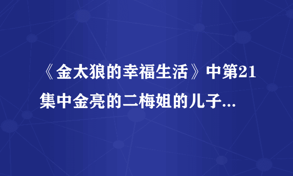 《金太狼的幸福生活》中第21集中金亮的二梅姐的儿子闹闹，是谁扮演的？