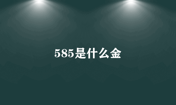 585是什么金