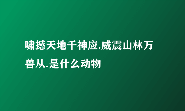 啸撼天地千神应.威震山林万兽从.是什么动物