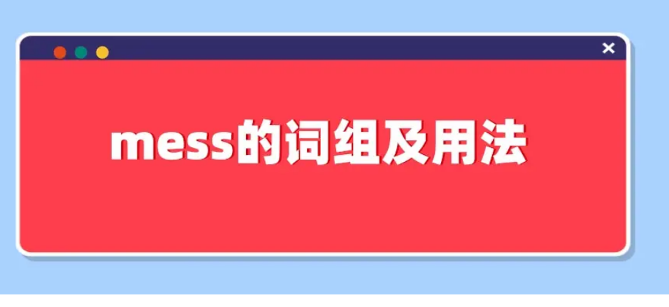 mess是什么意思