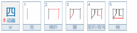 四字笔顺怎么写