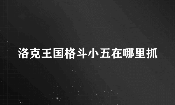 洛克王国格斗小五在哪里抓