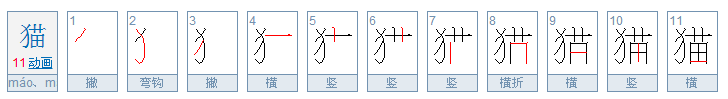 猫组词有哪些