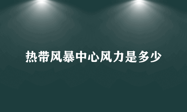 热带风暴中心风力是多少