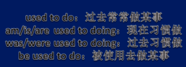 be used to do 和 be used doing 的区别