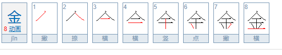 金字头的笔顺怎么写？