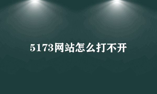 5173网站怎么打不开