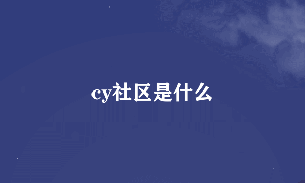 cy社区是什么