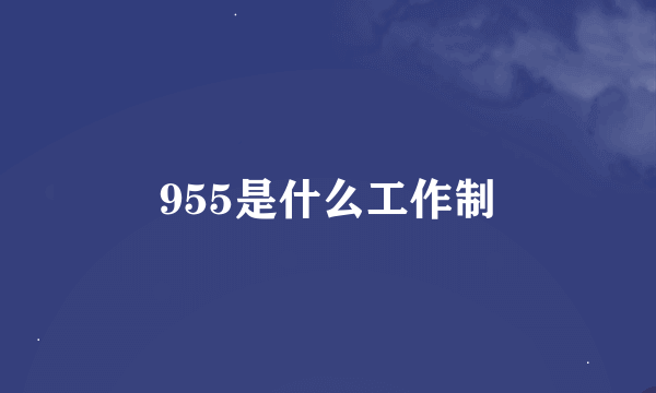 955是什么工作制