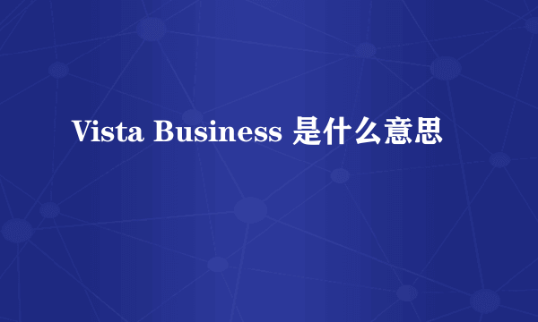 Vista Business 是什么意思