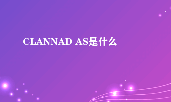 CLANNAD AS是什么