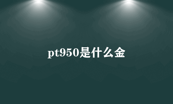 pt950是什么金