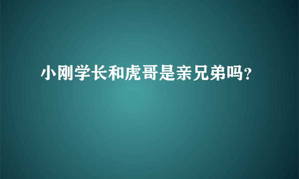 小刚学长和虎哥是亲兄弟吗？