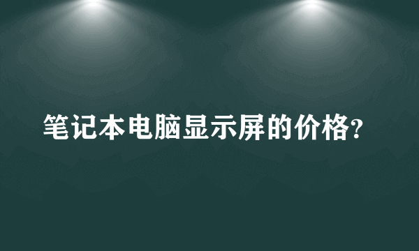 笔记本电脑显示屏的价格？