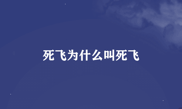 死飞为什么叫死飞