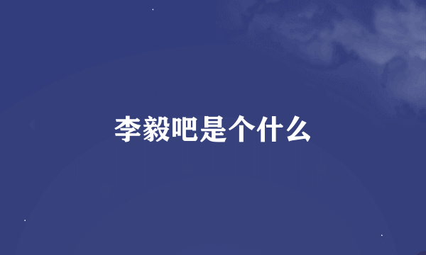 李毅吧是个什么