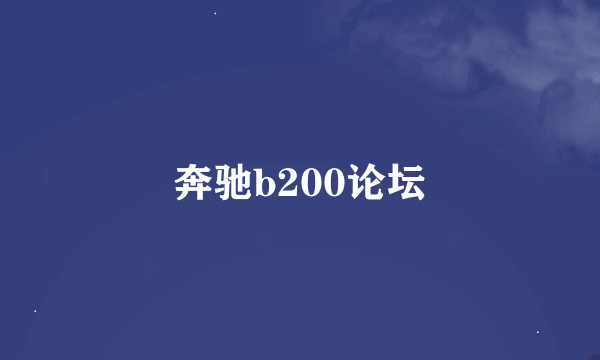 奔驰b200论坛