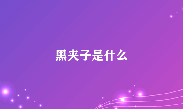 黑夹子是什么