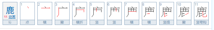 鹿字的部首是什么，怎么字典里查不到