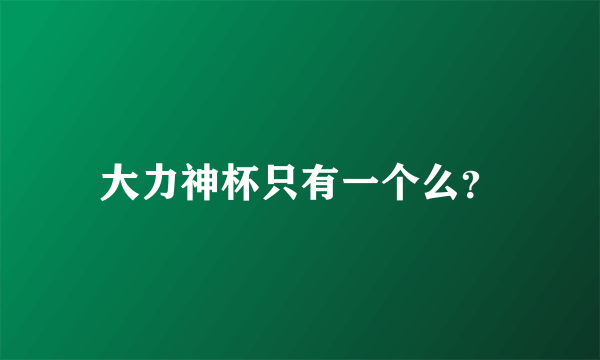 大力神杯只有一个么？