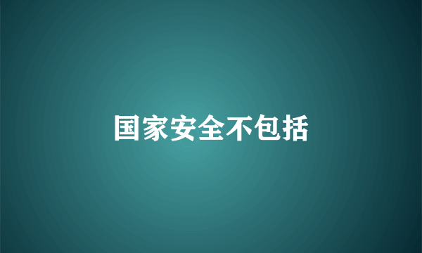 国家安全不包括