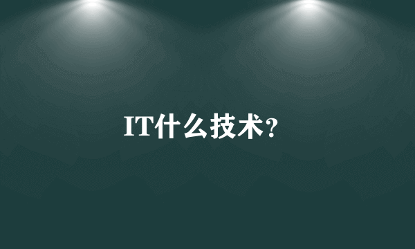 IT什么技术？