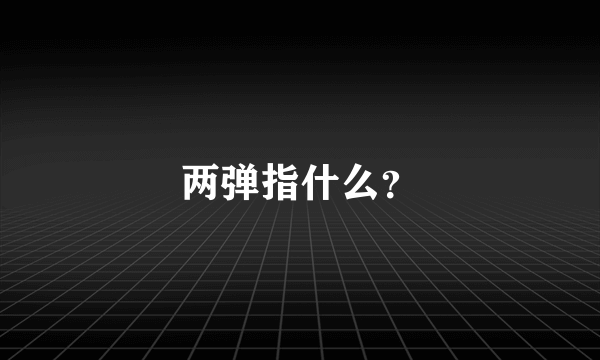 两弹指什么？