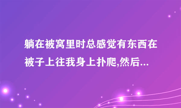 躺在被窝里时总感觉有东西在被子上往我身上扑爬,然后我转个身它又在床垫下钻我，这是怎么回事？