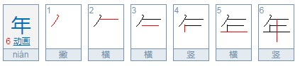 “年”的笔顺是什么?